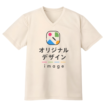 GLIMMER 4.4oz ドライVネックTシャツ